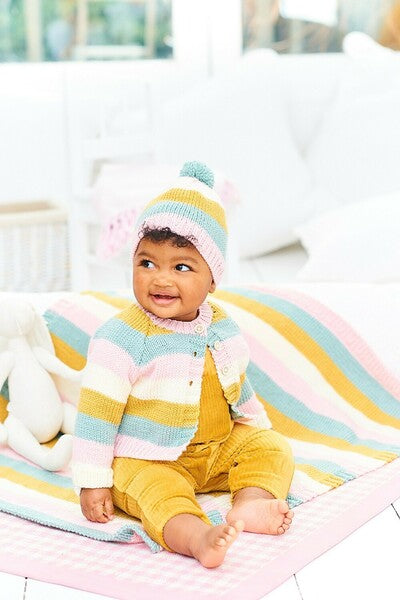 Knitting Pattern - Cardigan, Hat & Blanket Set in Sweet Dreams & Bambino - 9977