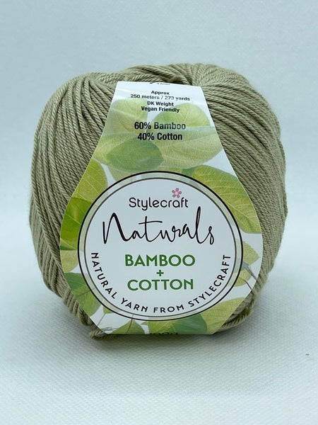 Stylecraft Naturals Bamboo + Cotton DK Yarn 100g - Thyme 7156