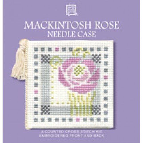 Textile Heritage Needle Case Cross Stitch Kit - Mackintosh Rose MRNC