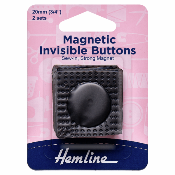 Hemine Magnetic Invisible Buttons - H4604.BK