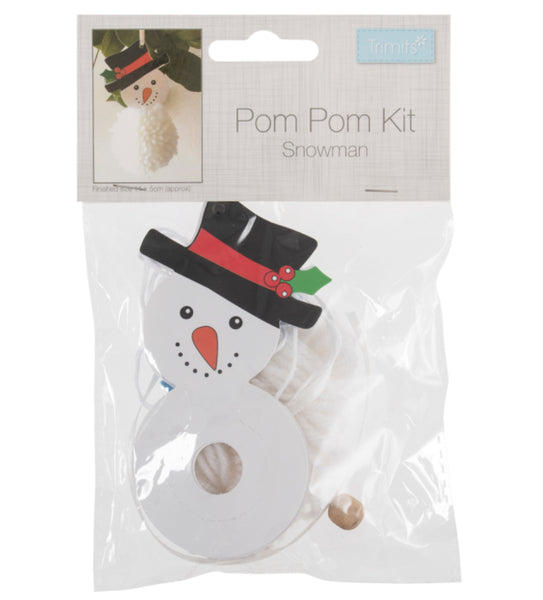 Trimits Pom Pom Decoration Kit Christmas Snowman - GCK049