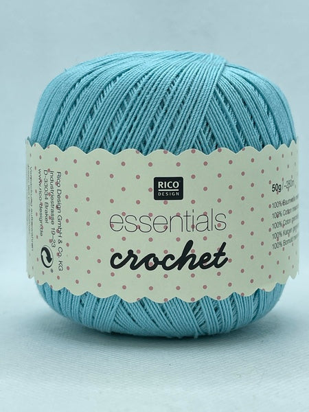 Rico Essentials Crochet Cotton Yarn 50g - Blue 010