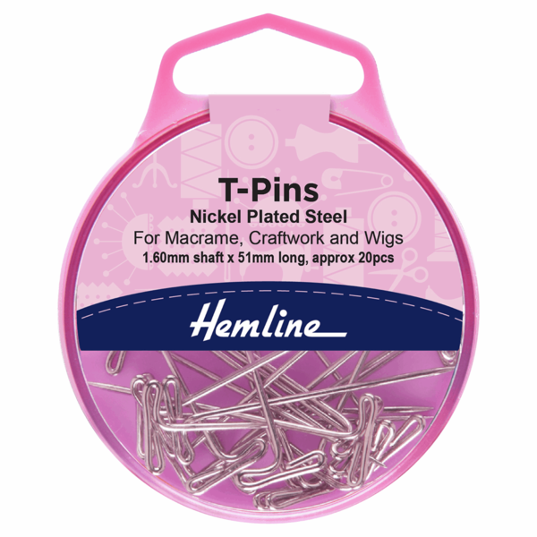 Hemline T-Pins 1.20 x 51mm Pack of 20 - H709