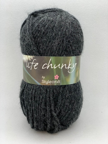 Stylecraft Life Chunky Yarn 100g - Charcoal Mixtures 2323 (Discontinued)