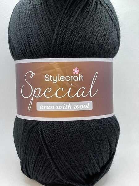 Stylecraft Special Aran With Wool Yarn 400g - Black 3371