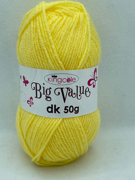 King Cole Big Value DK Yarn 50g - Buttercup 4090 BoS