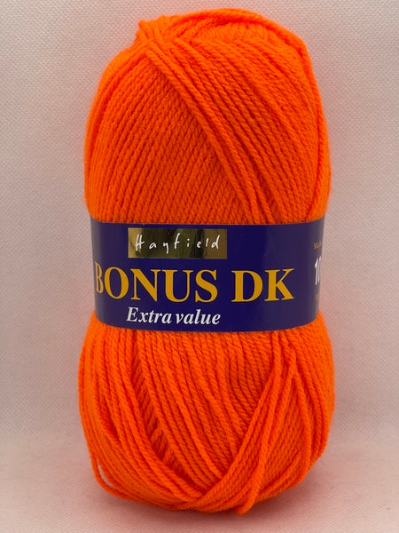Hayfield Bonus DK Yarn 100g - Bright Orange 0981