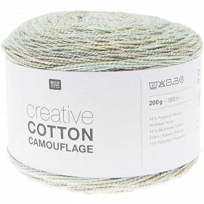 Rico Creative Cotton Camouflage DK Yarn - Misty Forest 005