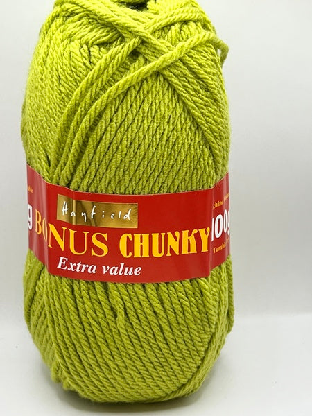 Hayfield Bonus Chunky Yarn 100g - Lime Green 0785 (Discontinued)