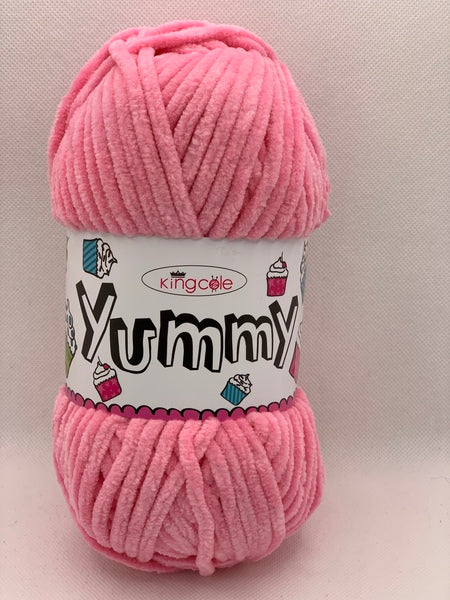 King Cole Yummy Chunky Yarn 100g - Sugar Pink 3463