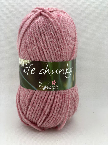 Stylecraft Life Chunky Yarn 100g - Rose 2301 (Discontinued)