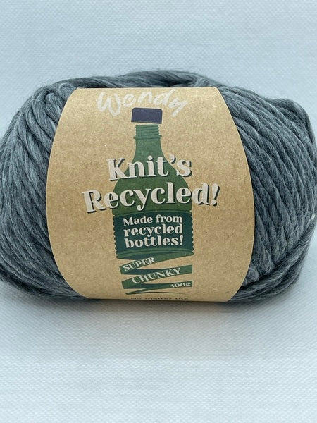Wendy Knit’s Recycled Super Chunky Yarn 100g - Dark Grey KR04 Bos
