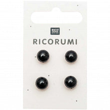 Rico Button W. Bezel Brown-Black 8.5mm Ricorumi - 500060.715