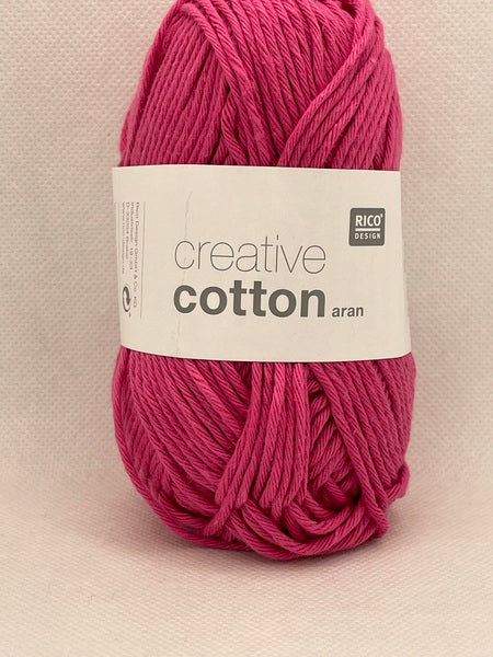 Rico Creative Cotton Aran Yarn 50g - Flamingo 079