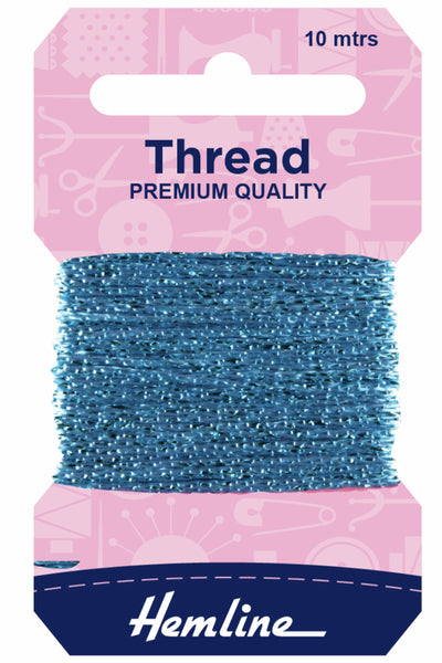 Glitter Thread 10m Sky Blue - H1002/16