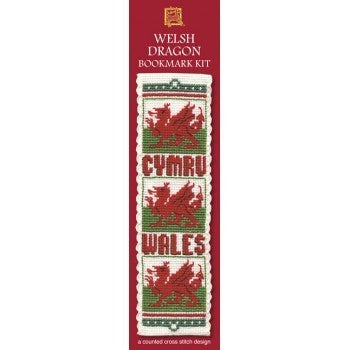 Textile Heritage Welsh Dragon Bookmark Kit BKWD