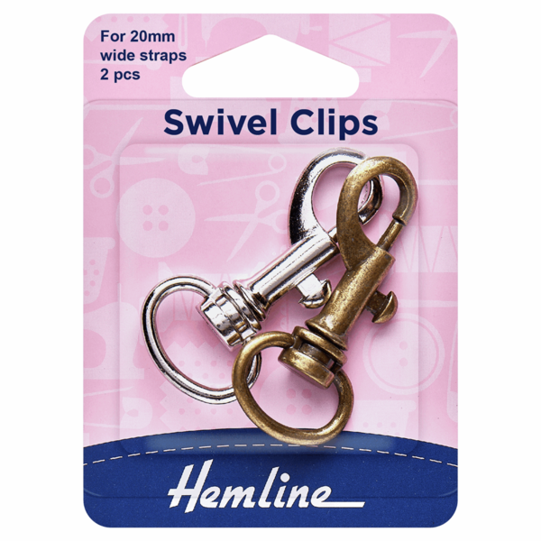 Swivel Clips - 20mm Bronze and Nickel - 2 Pack - H453.20.A