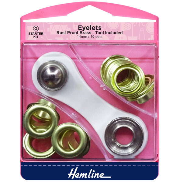 Eyelet Starter Kit - 14mm Gold - H438P.14.G