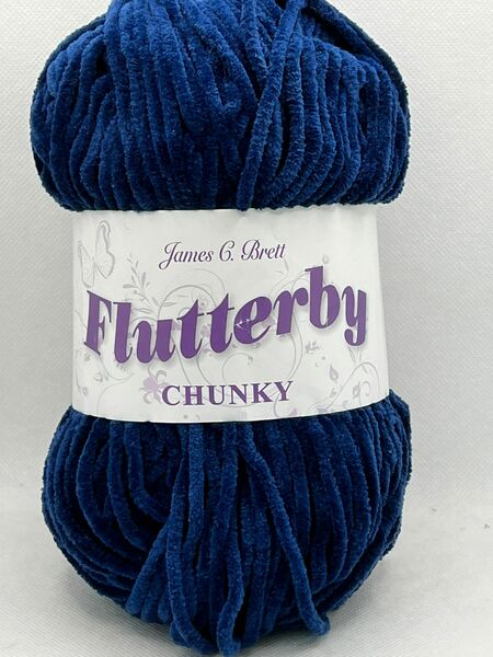 James C. Brett Flutterby Chunky Yarn 100g - Navy B32