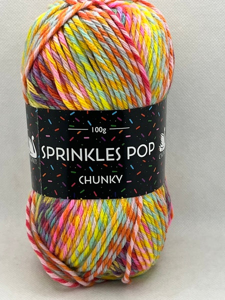 Cygnet Sprinkles Pop Chunky Yarn 100g - Confetti 642