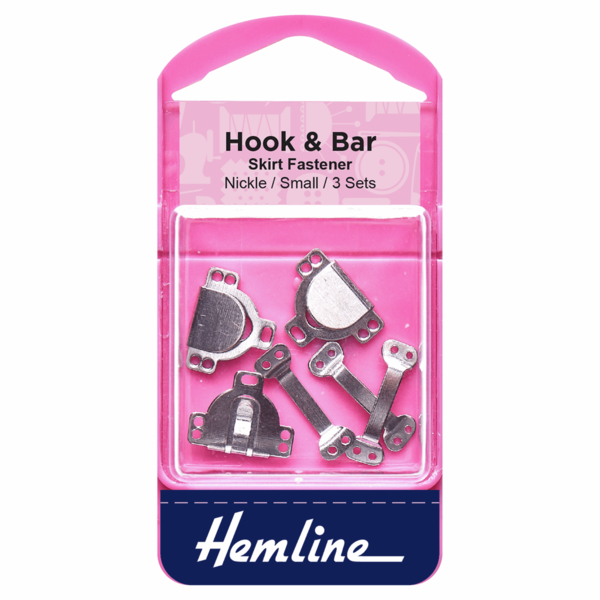 Hemline Hook and Bar Small Nickel - H430.S