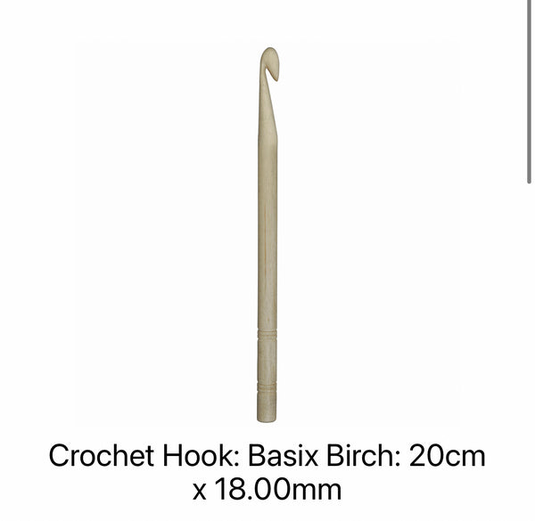 KnitPro Jumbo Birch Crochet Hook 18.00mm 20cm 35711