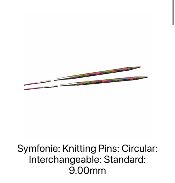 KnitPro Symfonie Circular Knitting Needles Interchangeable 9.00mm - KP20410