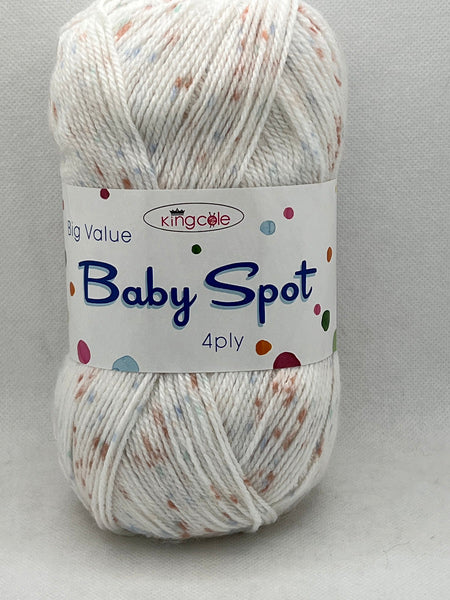 King Cole Big Value Baby Spot 4 Ply Baby Yarn 100g - Willow 2556