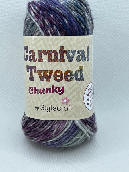 Stylecraft Carnival Tweed Chunky Yarn 100g - Pageant 7122 (Discontinued)