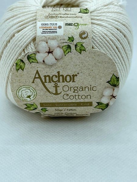 Anchor Organic Cotton 4 Ply Yarn 50g - Natural 0105