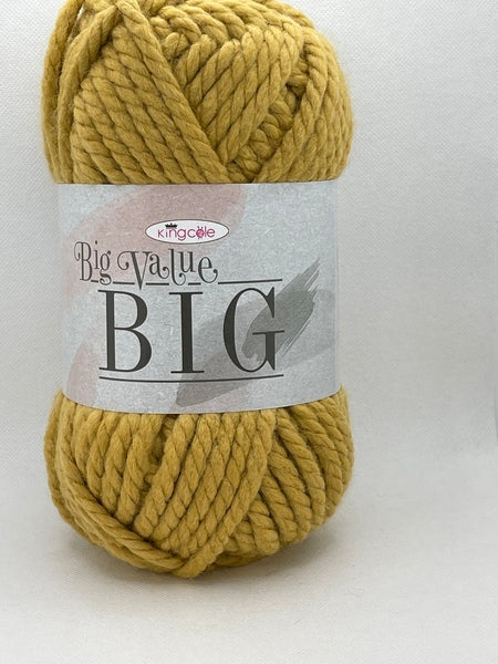 King Cole Big Value BIG Mega Chunky Yarn 250g - Mustard 4427 BoS/Mhd