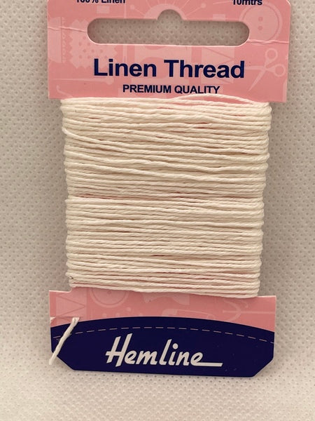 Hemline Linen Thread 10m White H1001/01 — Material Needs