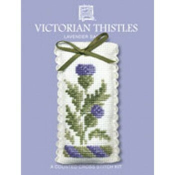 Textile Heritage Lavender Sachet Cross Stitch Kit - Victorian Thistles SAVT