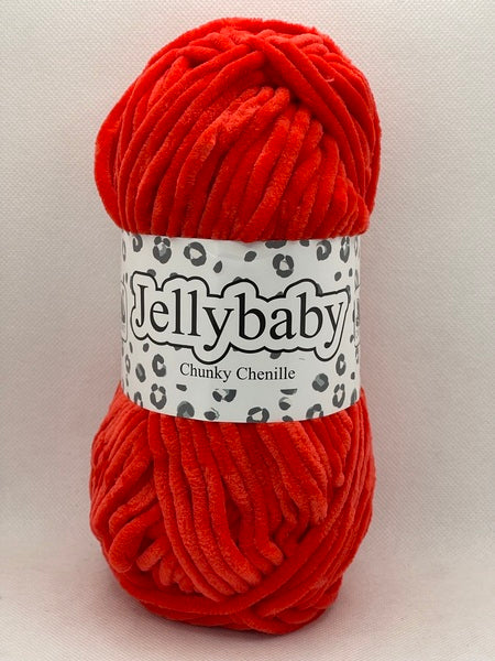 Cygnet Jellybaby Chunky Chenille Yarn 100g - Cherry Red 003
