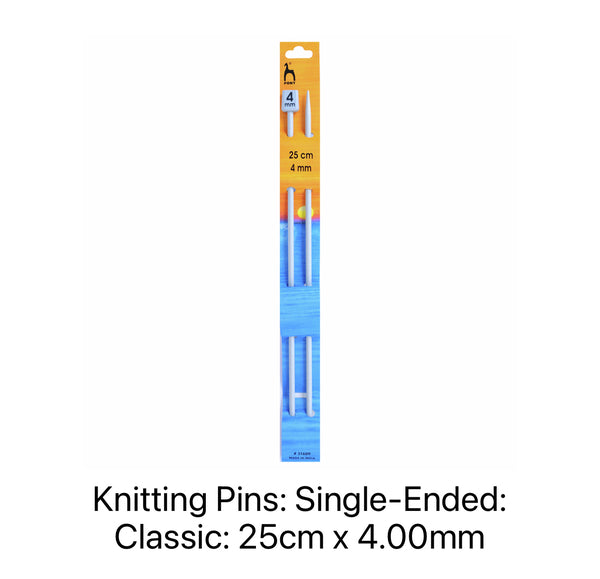 Pony Classic Single-Ended Knitting Needles 4.00mm 25cm - P31609