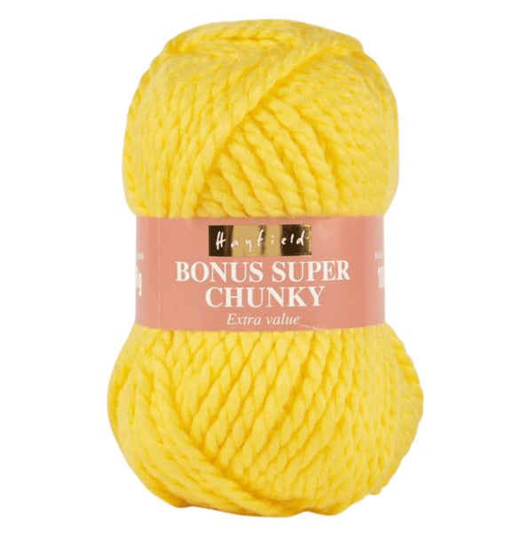 Hayfield Bonus Super Chunky Yarn 100g - Bright Lemon 0819