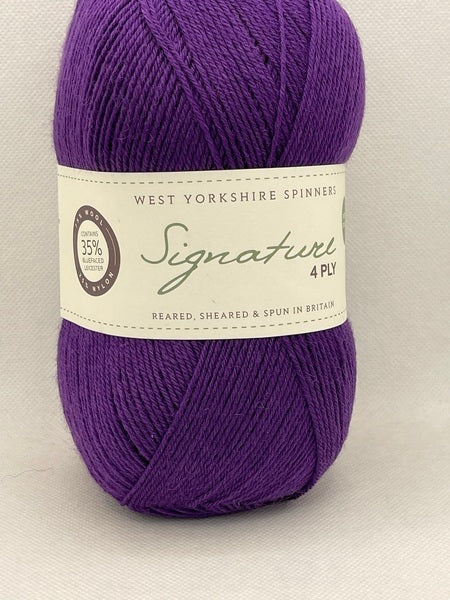 West Yorkshire Spinners Signature 4 Ply Yarn 100g - Amethyst 100g