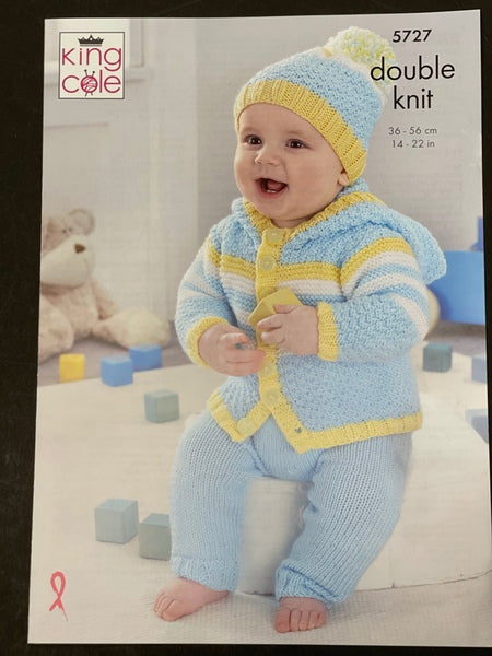 Knitting Pattern - King Cole Baby DK 5727