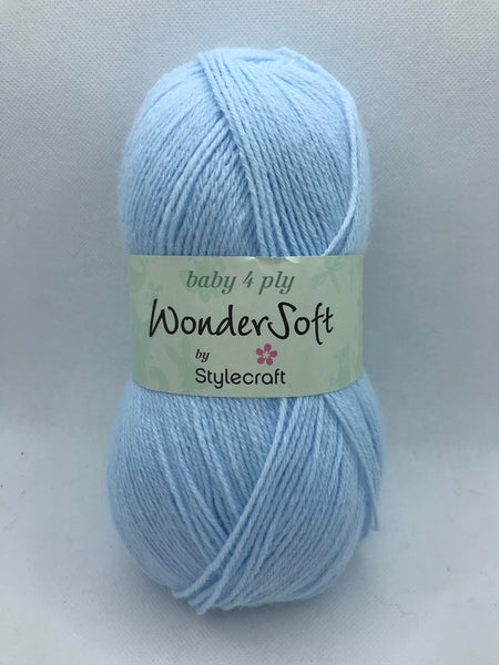 Stylecraft Wondersoft 4 Ply Baby Yarn 100g - Sky Blue 1032 (Discontinued)
