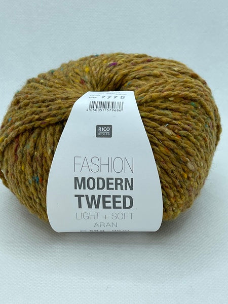 Rico Fashion Modern Tweed Aran Yarn 50g - Mustard 004