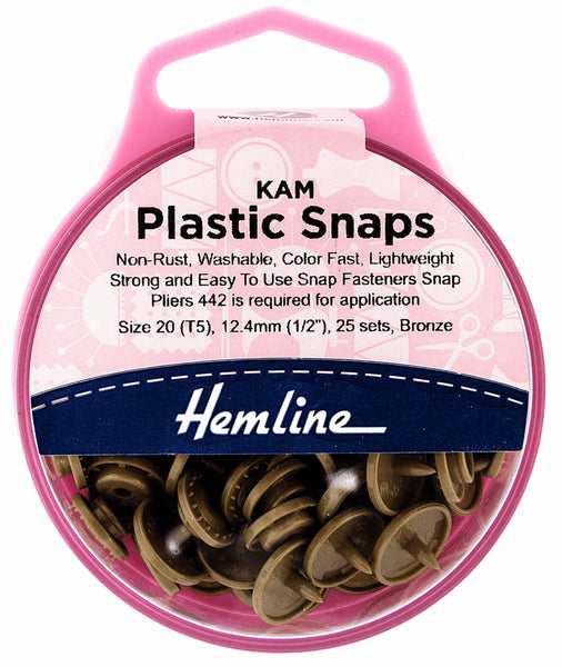 Hemline KAM Plastic Snaps Bronze H443.BRON