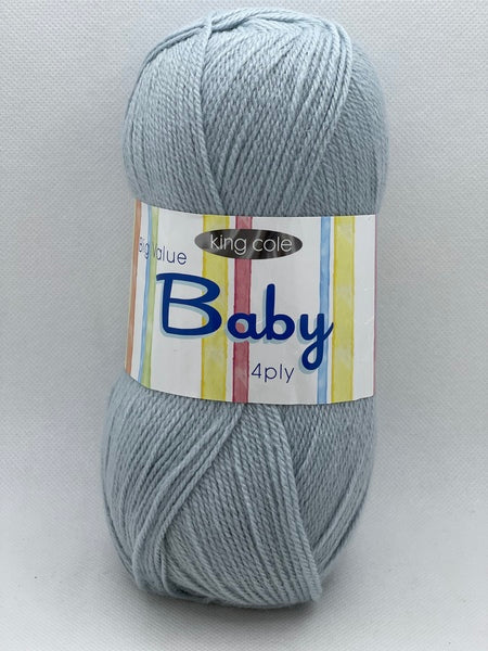 King Cole Big Value Baby 4 Ply Baby Yarn 100g - Silver 3171