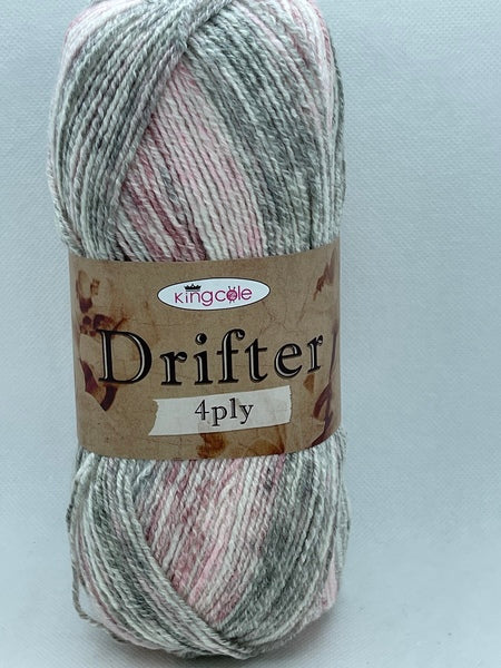 King Cole Drifter 4 Ply Yarn 100g - Rose 4236 (Discontinued)