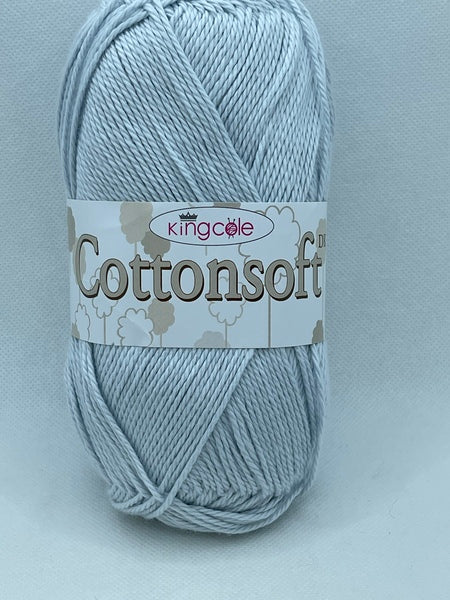 King Cole Cottonsoft DK Yarn 100g - Light Grey 3032