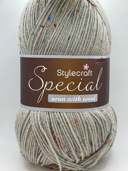 Stylecraft Special Aran With Wool Yarn 400g - Grey Jazz Nepp 2494 - BoS