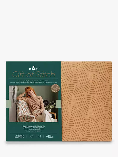 DMC Gift of Stitch - Granny Square Crochet Blanket Kit - CR110K