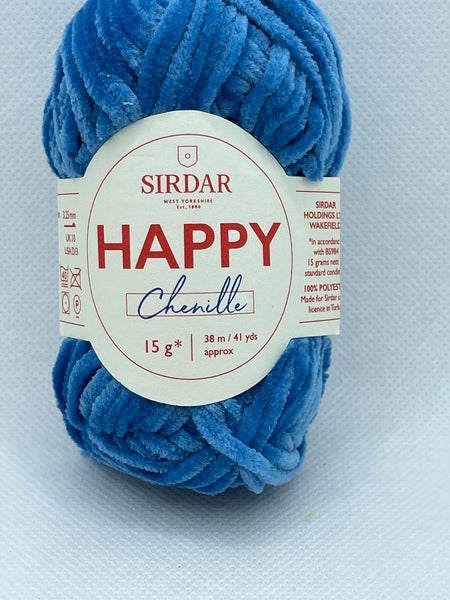 Sirdar Happy Chenille 4 Ply Yarn 15g - Splash 0026