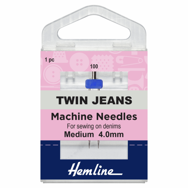 Sewing Machine Needles Twin Jeans size 100 4.0mm - H113.40