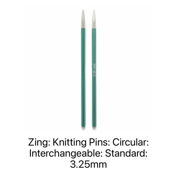 KnitPro Zing Circular Knitting Needles Interchangeable 3.25mm - KP47512