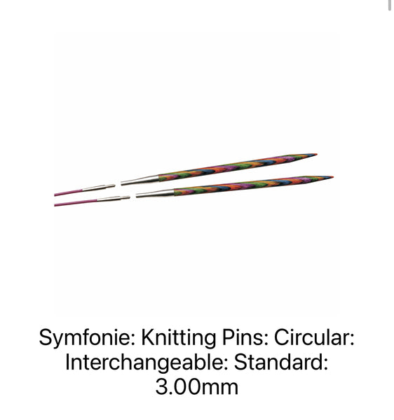 KnitPro Symfonie Circular Knitting Needles Interchangeable 3.00mm 20415